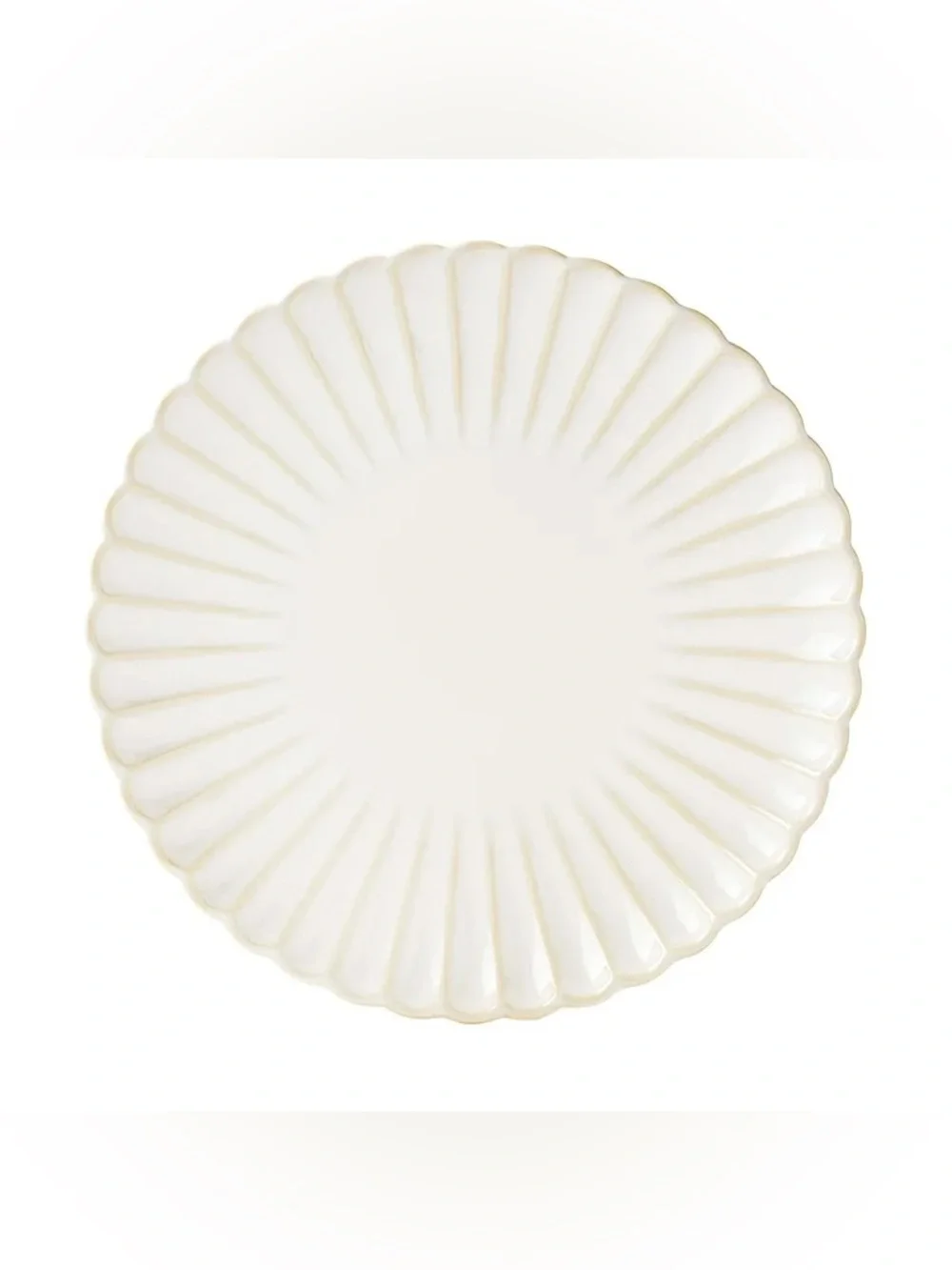 THE PIONEER WOMAN NWT 1z-piece scalloped stoneware Dinnerware Set -Cream